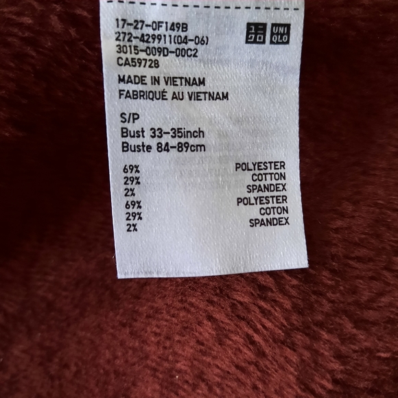 Uniqlo Rust Fleece Long Dress Size Small - Picture 6 of 8
